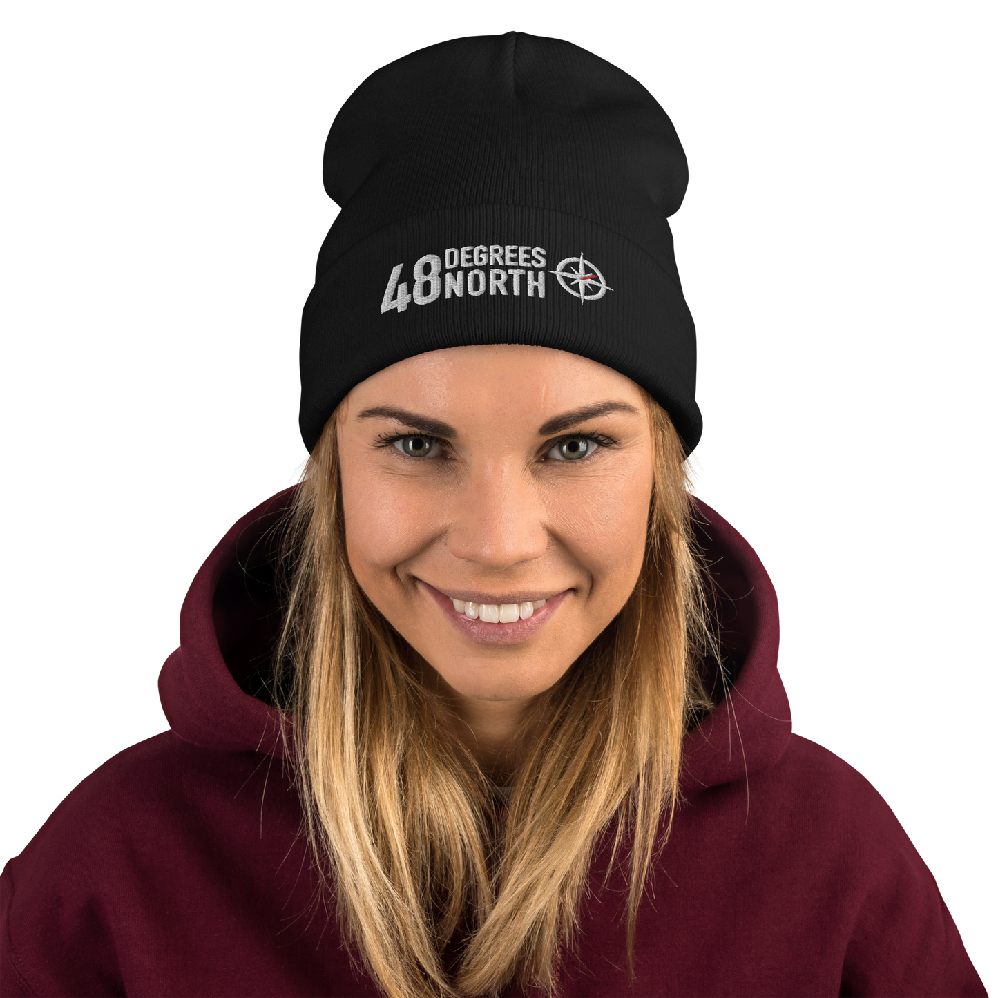 48 Degrees North Logo Embroidered Beanie