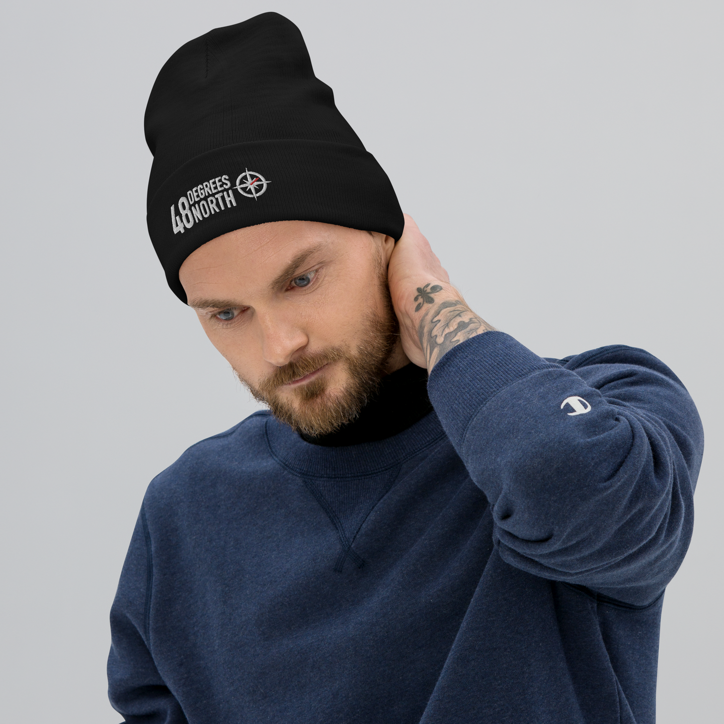 48 Degrees North Logo Embroidered Beanie