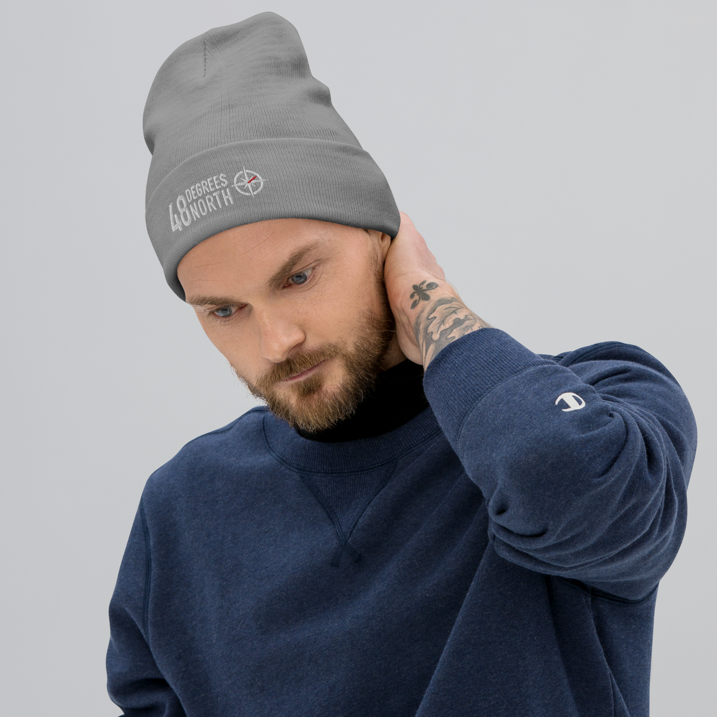 48 Degrees North Logo Embroidered Beanie