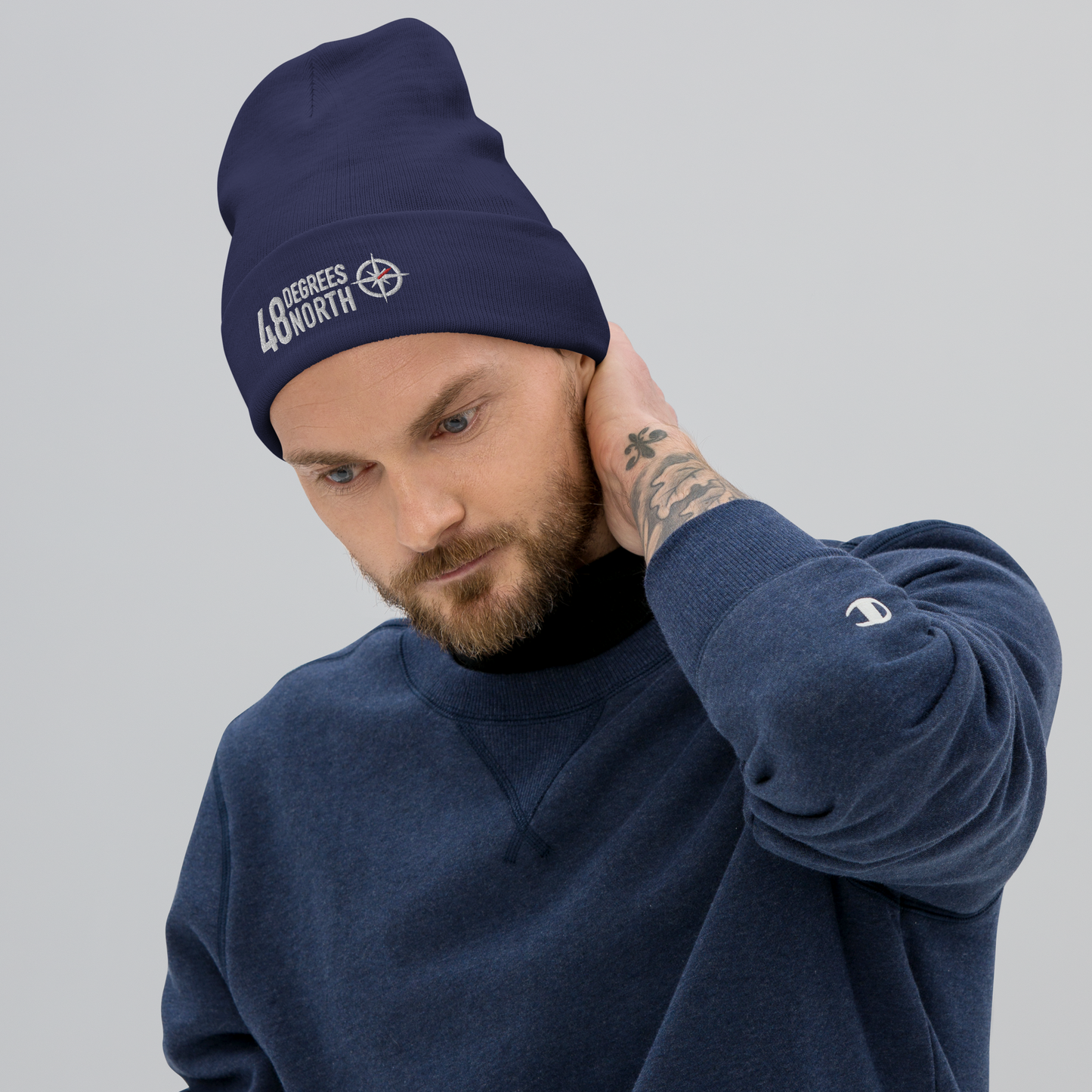 48 Degrees North Logo Embroidered Beanie