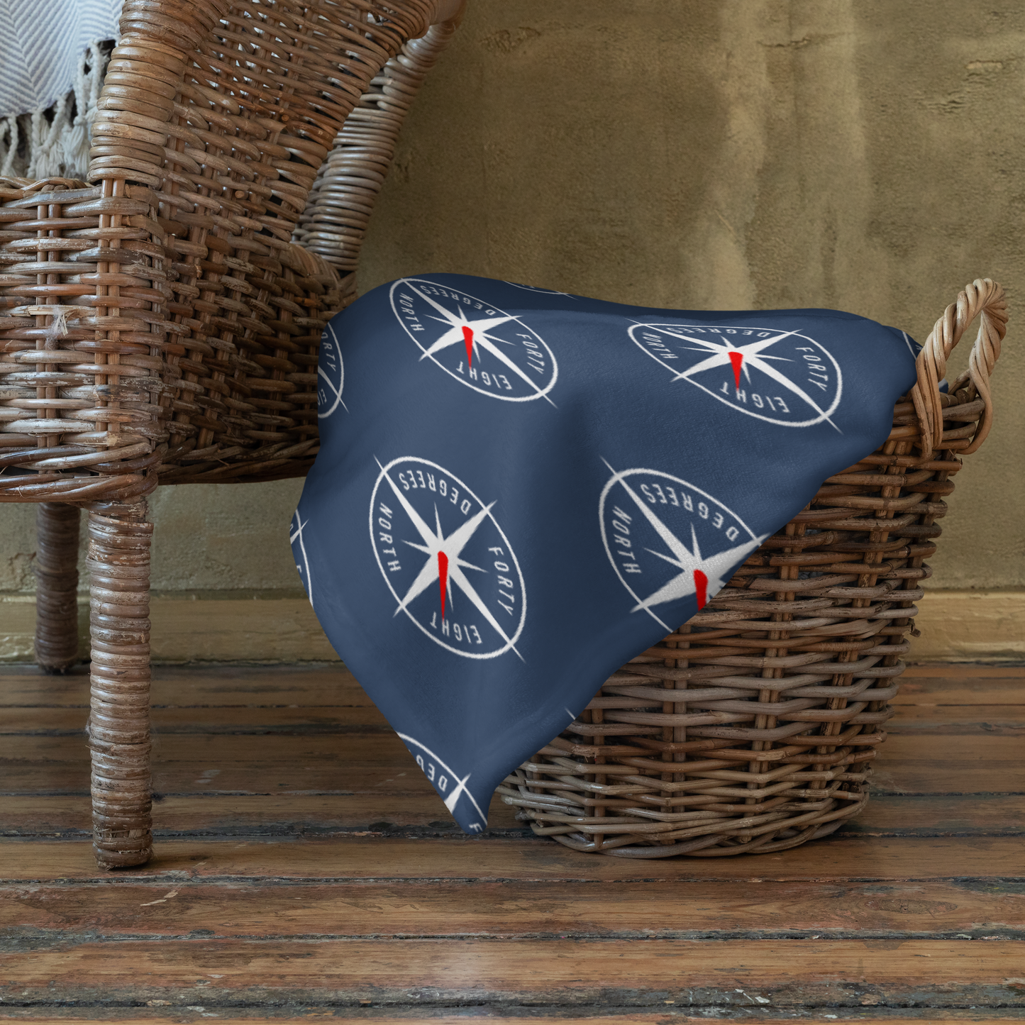 48ºN Compass Throw Blanket