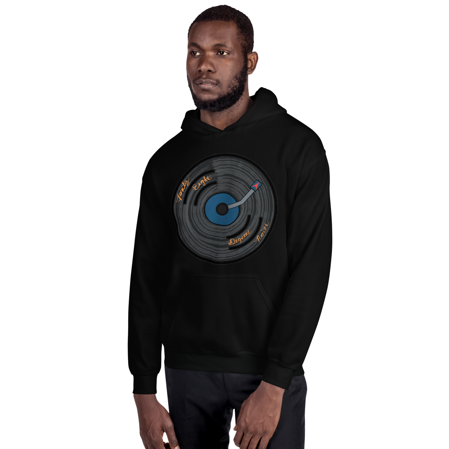 48ºN Vinyl Compass Unisex Hoodie