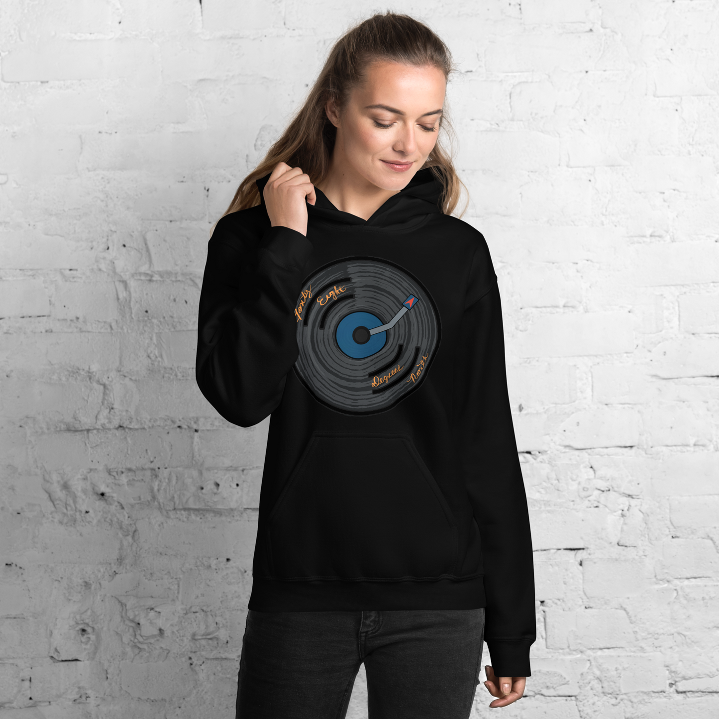 48ºN Vinyl Compass Unisex Hoodie