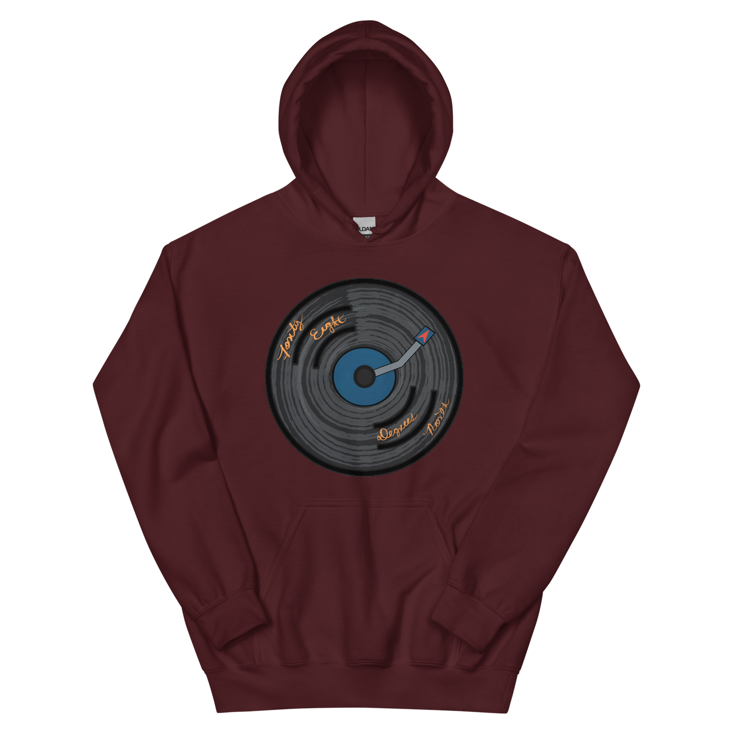 48ºN Vinyl Compass Unisex Hoodie