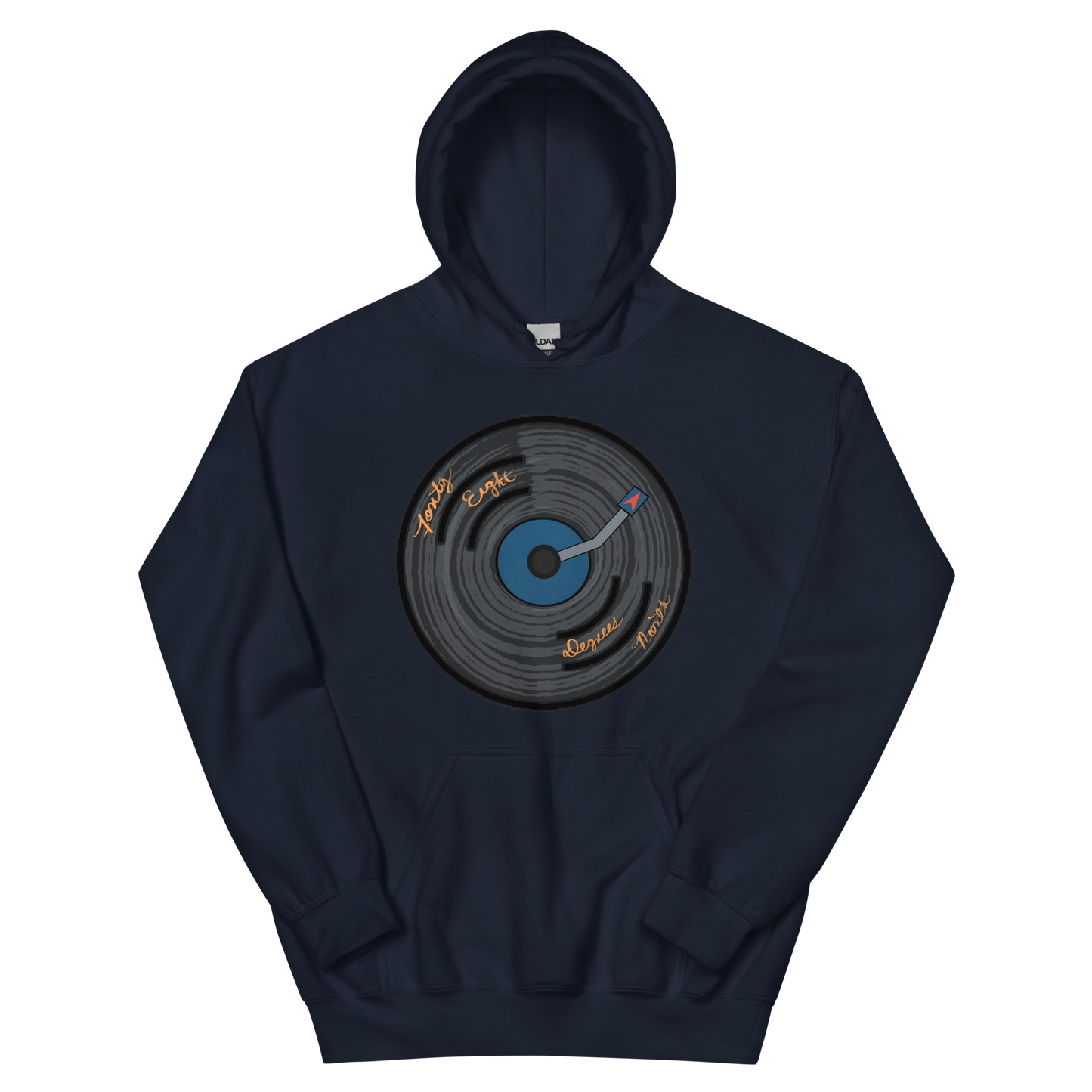 48ºN Vinyl Compass Unisex Hoodie